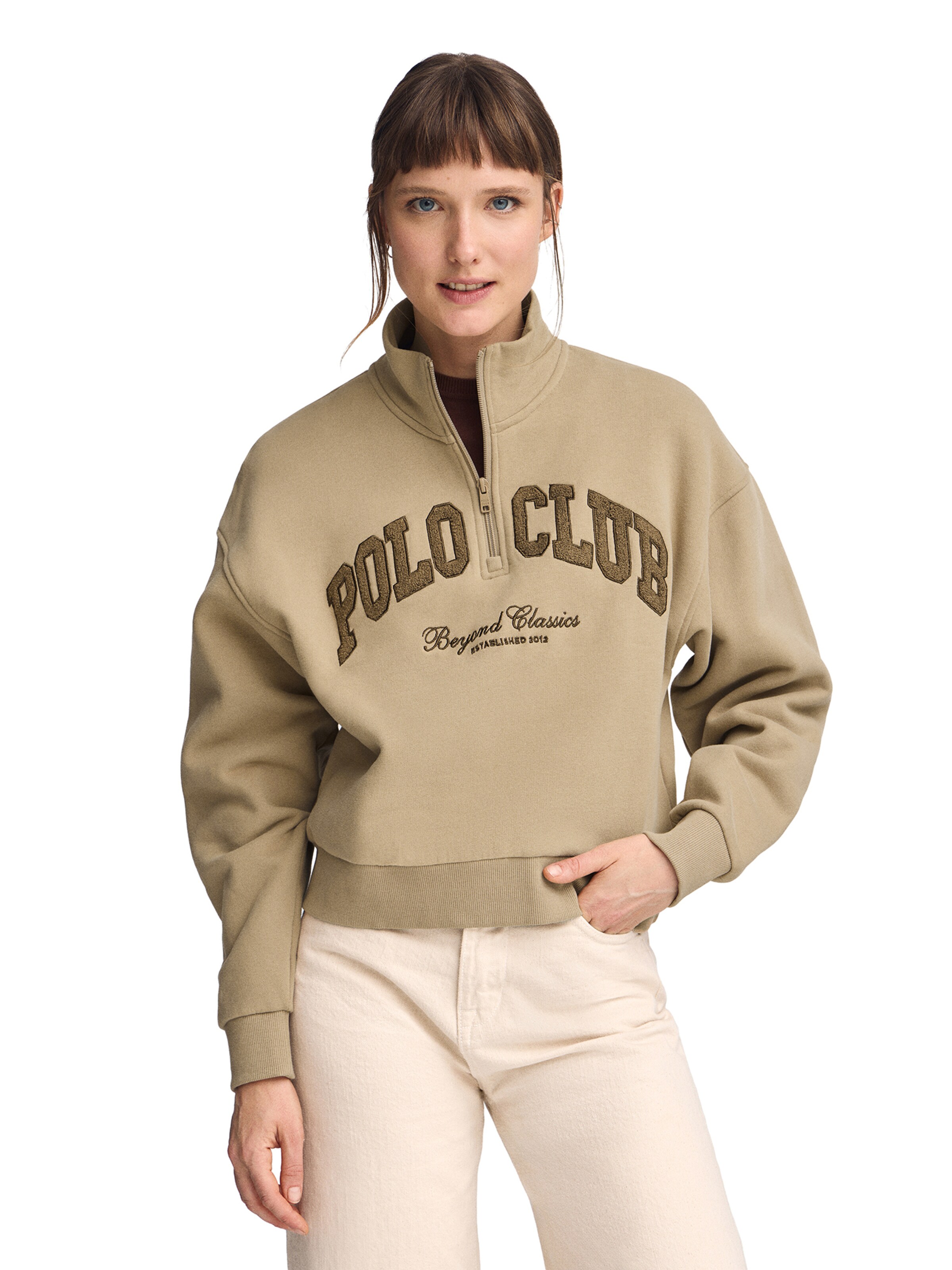 Polo Club Sweatshirt in Brown: front