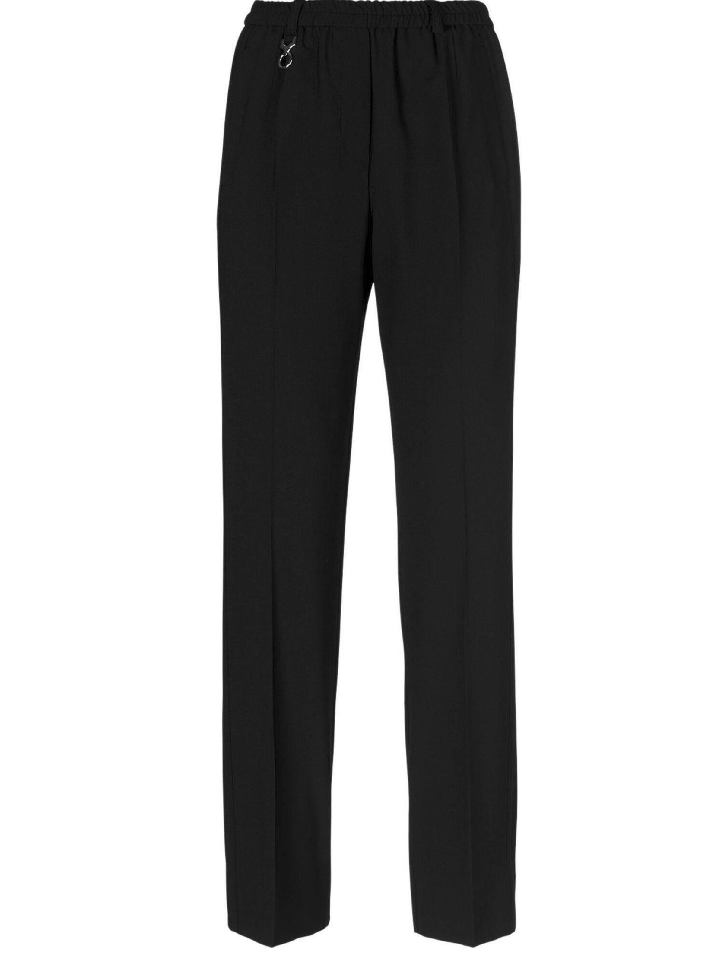 Regular Pantalon à plis 'LOUISA' Goldner en noir : devant