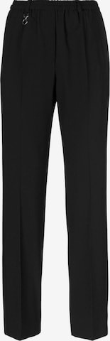 Goldner Regular Trousers with creases 'LOUISA' in Black: front
