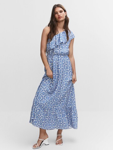 MANGO Summer Dress 'Linaje' in Blue: front