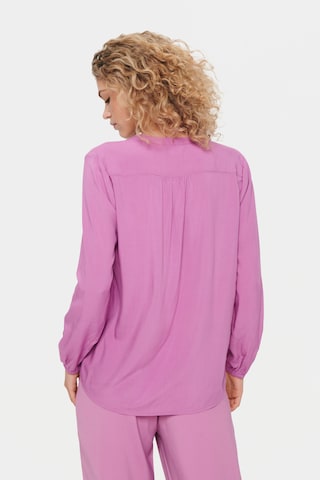 SAINT TROPEZ - Blusa 'Eda' em roxo