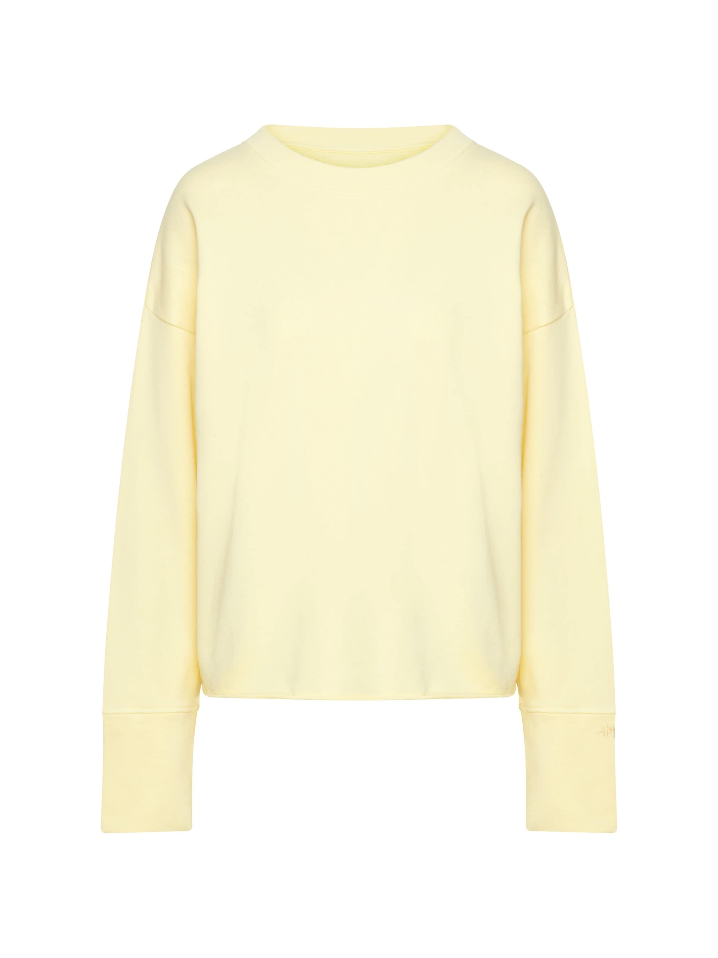 Hey Honey Pullover 'Open Edge Sweater'‌‌‌‌‌ in Gelb: Vorderseite