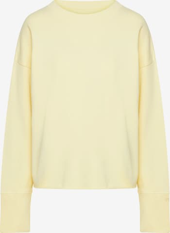 Hey Honey Pullover 'Open Edge Sweater' in Gelb: Vorderseite