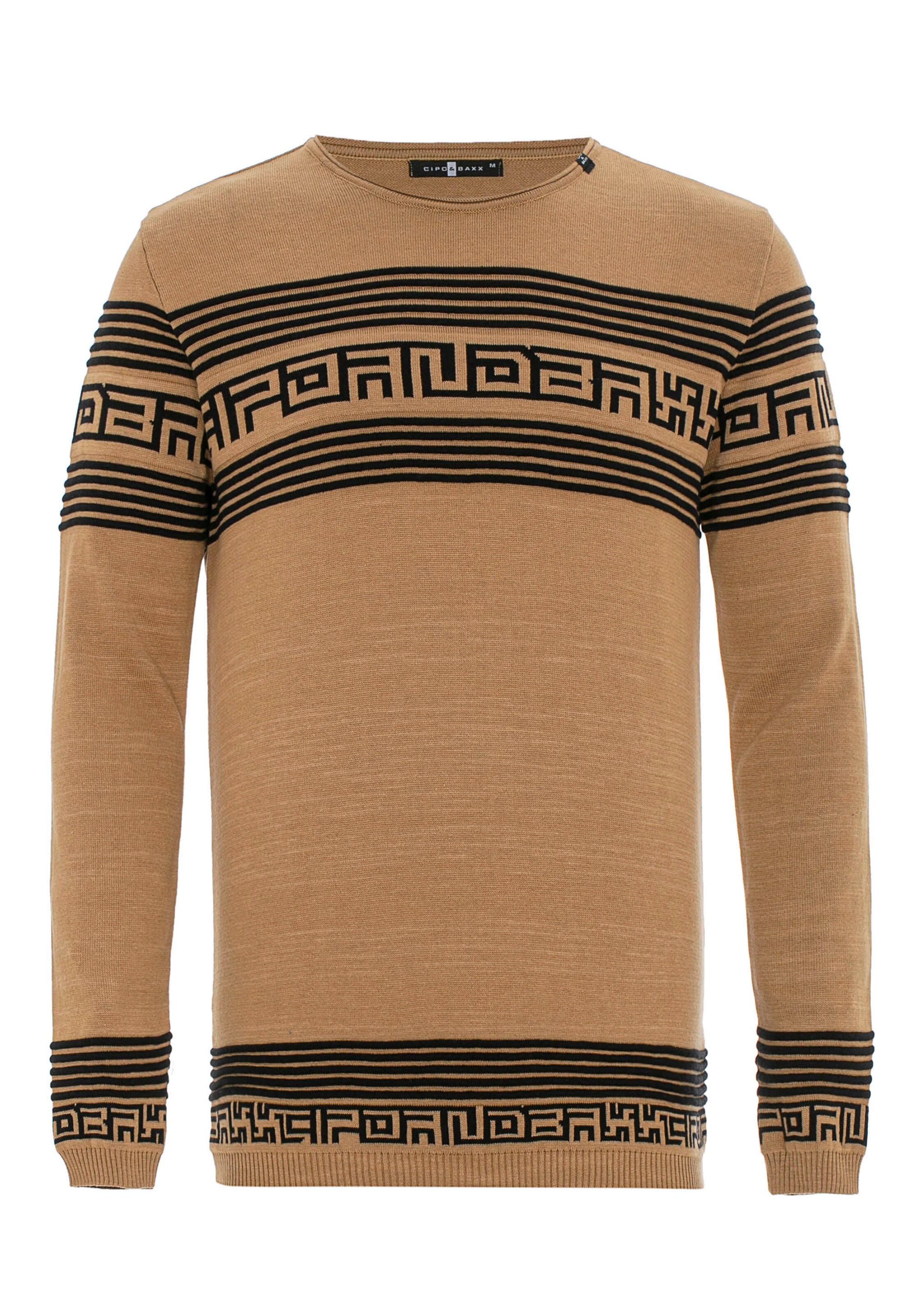 CIPO & BAXX Pullover in Braun: Vorderseite