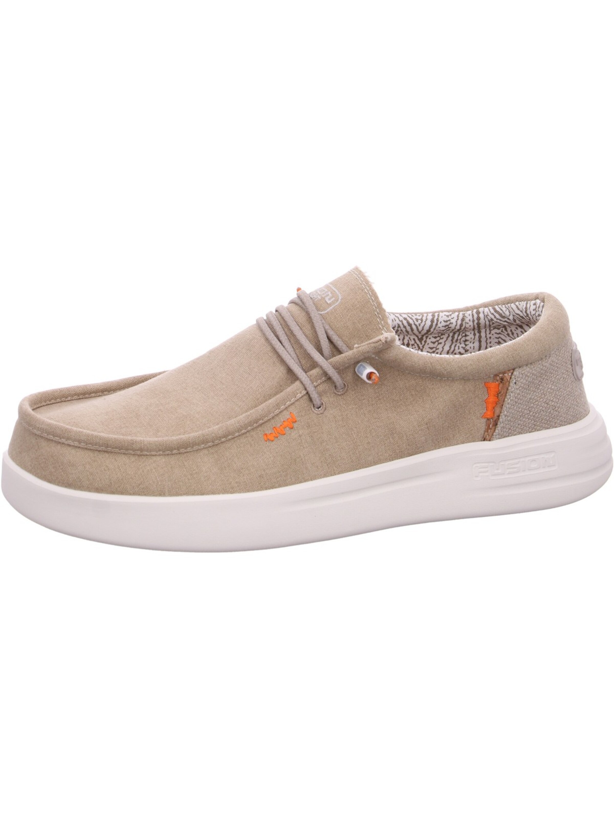 Fusion Schnürschuh 'Fusion Leinenschuh Beige'‌‌‌‌‌‌‌ in Beige: Vorderseite
