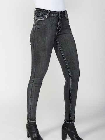 KOROSHI Skinny Jeans i sort