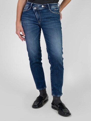 Le Temps Des Cerises Tapered Jeans in Blauw: voorkant