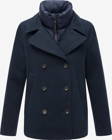 Manteau mi-saison MARIKOO en bleu : devant