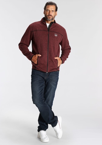 Man's World Fleece Jacket in Red