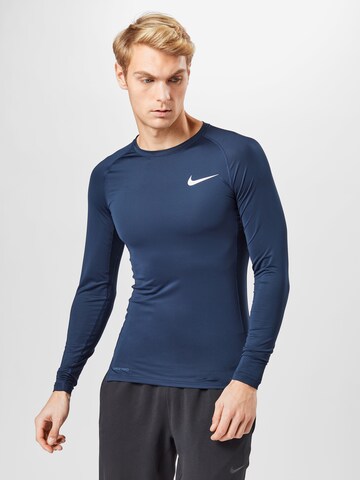 Coupe regular Base Layer NIKE en bleu : devant