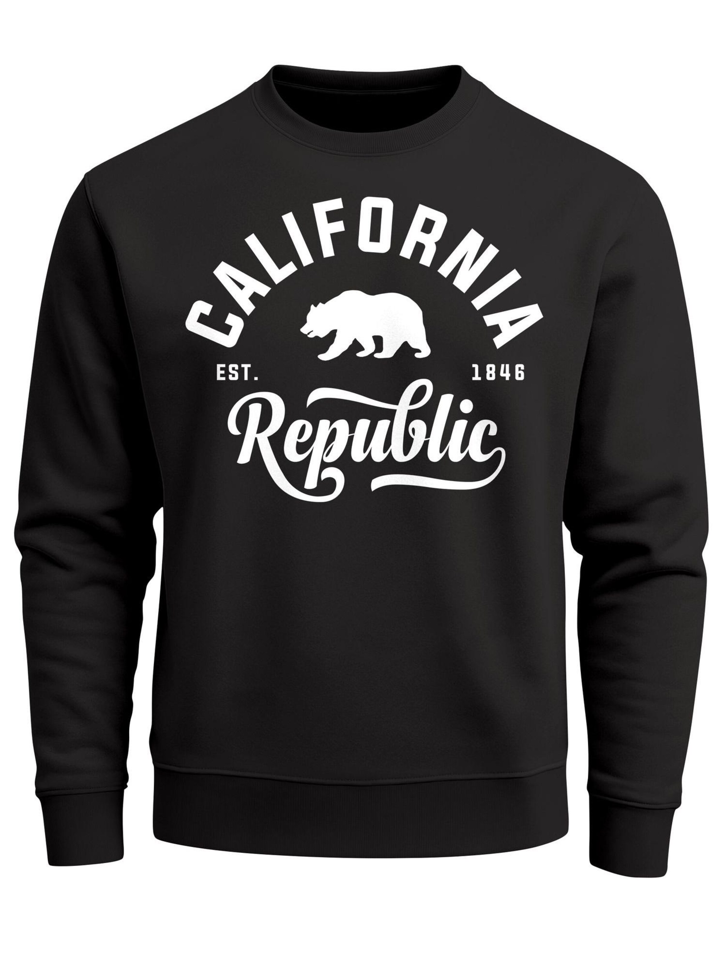 Neverless Sweatshirt 'California' in Black: front