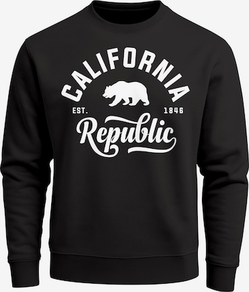 Neverless Sweatshirt 'California' in Black: front