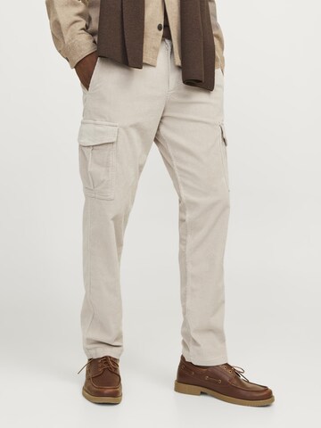 JACK & JONES Regular Cargobroek in Grijs: voorkant