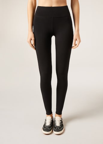 CALZEDONIA Skinny Leggings 'THERMO' in Black