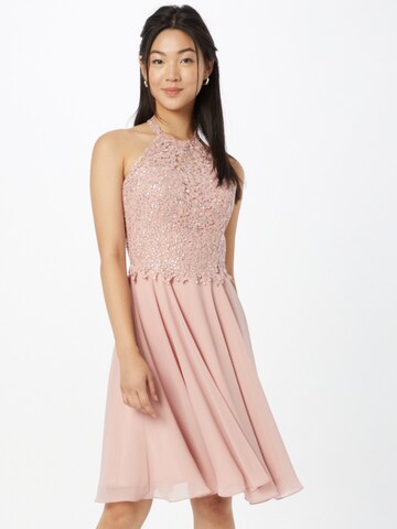 LUXUAR - Vestido de gala en rosa: frente