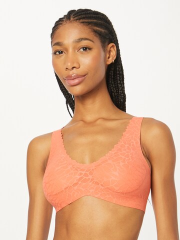 SLOGGI Bustier BH 'Zero Feel Lace 2.0' in Rood: voorkant