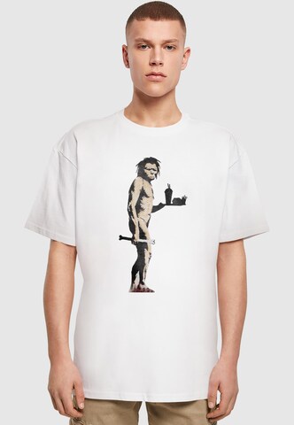 Merchcode T-Shirt 'Brandalised - Fast Food Apeman' in Weiß: Vorderseite