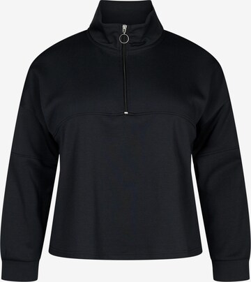 Sweat-shirt 'Malisa' Zizzi en noir : devant