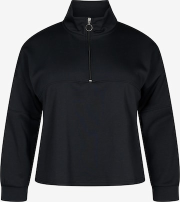 Sweat-shirt 'Malisa' Zizzi en noir : devant