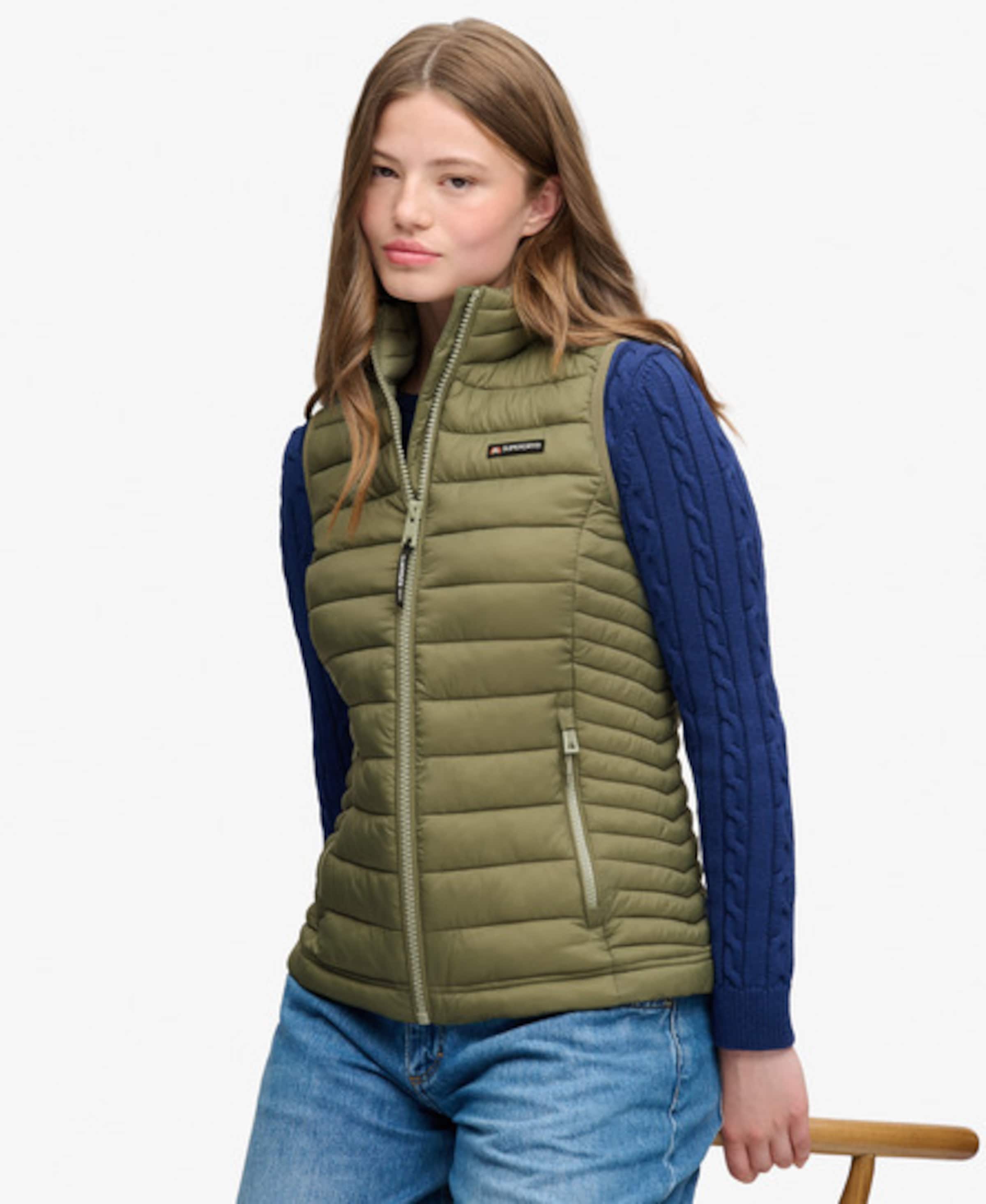 Superdry & Co Bodywarmer 'Fuji Lite' in Groen