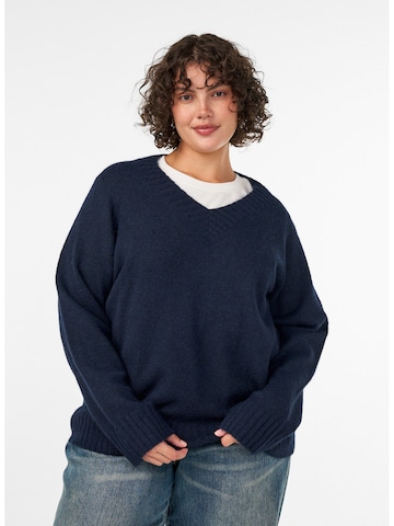 Zizzi Sweatshirt i blå