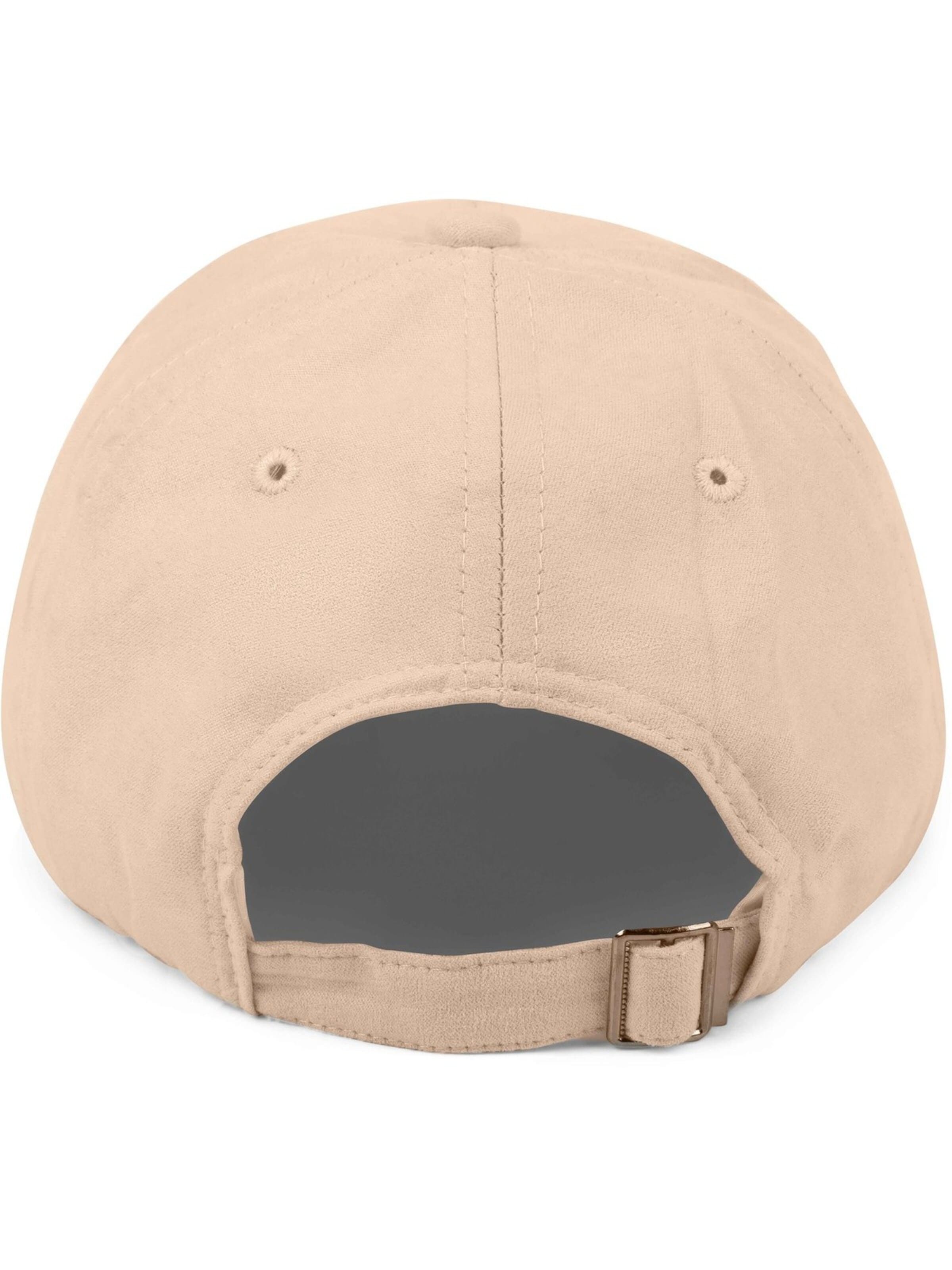 styleBREAKER Cap 'Cap in Wildleder Optik' in Beige