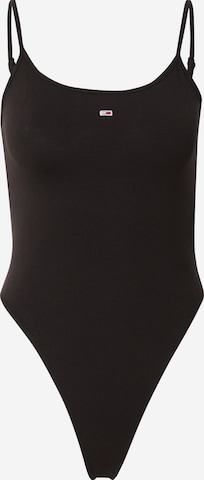 Tommy Jeans - Camisa body 'ESSENTIAL' em preto: frente