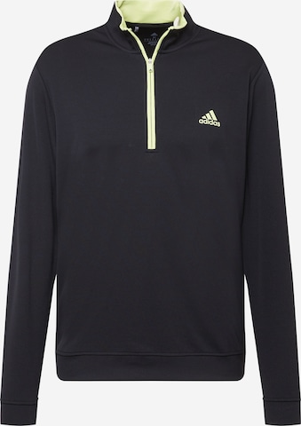 adidas Golf Athletic Sweater in Black: front