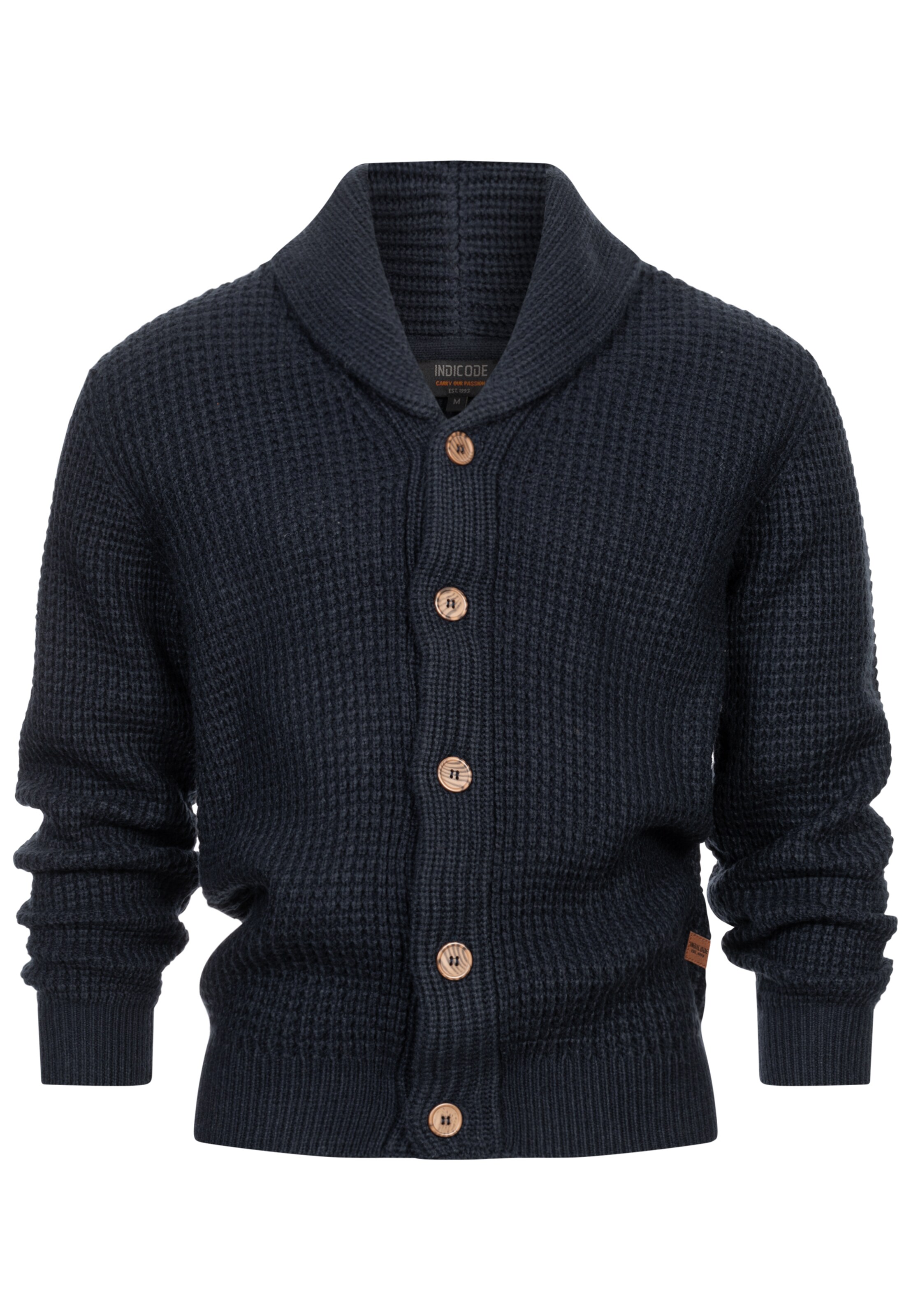 INDICODE JEANS Gebreid vest ' Brandox ' in Blauw: voorkant