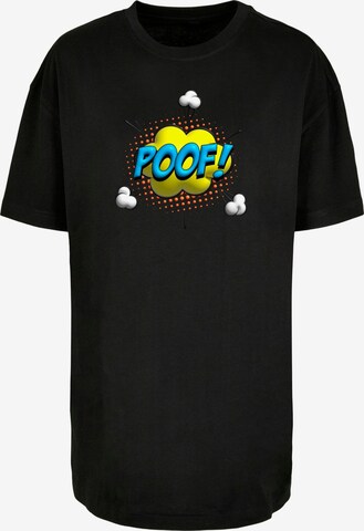 Merchcode Oversized Shirt 'Poof Comic' in Black: front