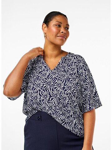 Zizzi Bluse 'CAANNI' in Blau: Vorderseite
