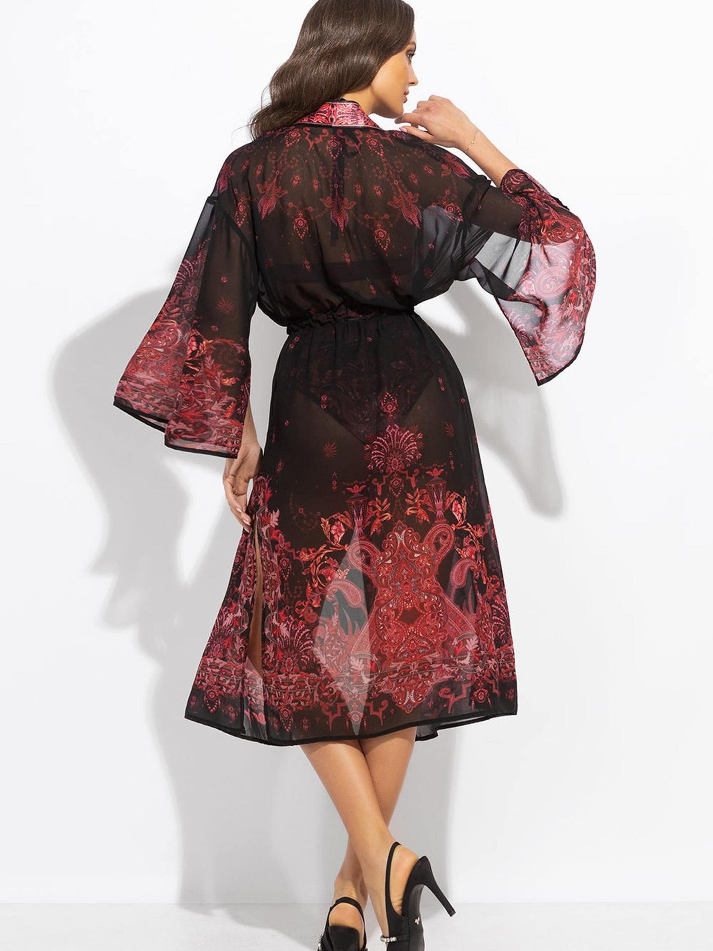 JIORO Strandklänning 'PAISLEY DARK' i blandade färger
