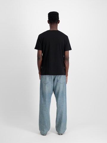 juoda ALPHA INDUSTRIES Marškinėliai