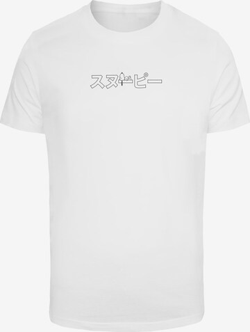 Merchcode Shirt 'Peanuts - Snoopy' in White: front