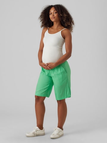 MAMALICIOUS Regular Pants 'MERCY' in Green