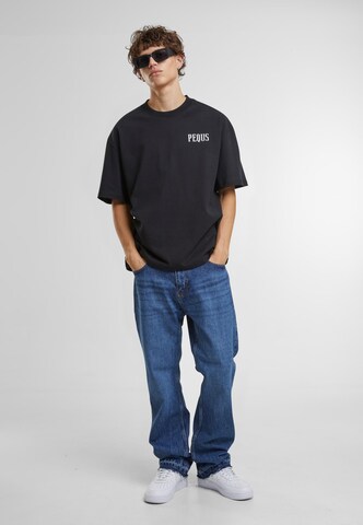 Pequs Shirt 'Rhinestone Art Gallery' in Black