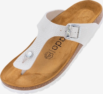 Palado T-Bar Sandals 'Kos' in White: front