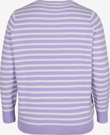 Zizzi Sweater 'ELLIE' in Purple