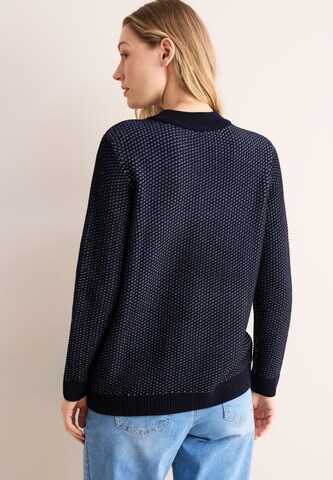CECIL Two-Tone Pullover mit Struktur in Blau