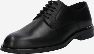 Pantofi cu șireturi de la TOMMY HILFIGER pe negru: față