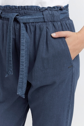 Oxmo Loose fit Pleat-Front Pants 'Lennja' in Blue