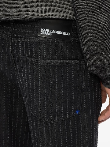 KARL LAGERFELD JEANS Zvonové kalhoty Džíny – černá