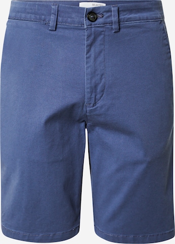 Pantalon 'SLHSLIM-MILES' SELECTED en bleu : devant