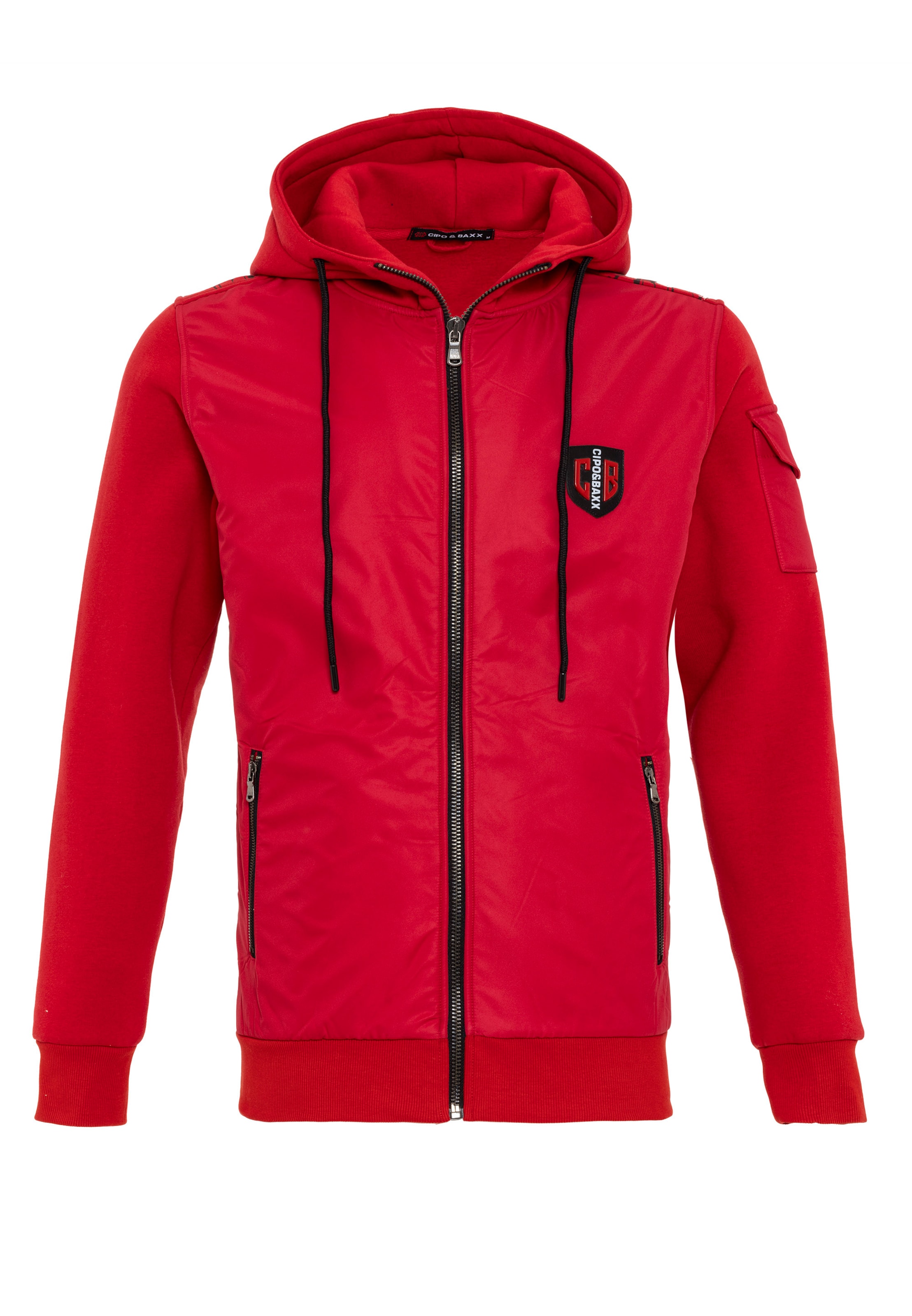 Veste de survêtement CIPO & BAXX en rouge : devant