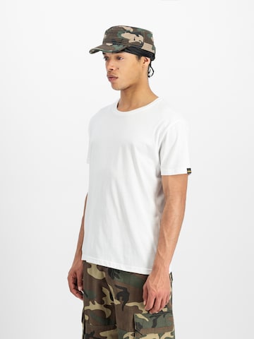 ALPHA INDUSTRIES T-shirt i vit: framsida