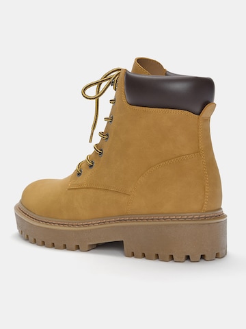 Bottines à lacets Pull&Bear en jaune