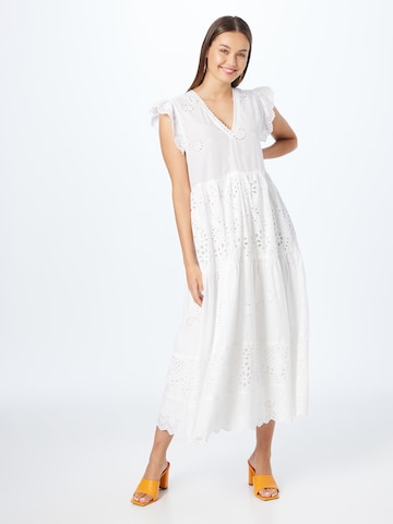 Warehouse Καλοκαιρινό φόρεμα σε λευκό: μπροστά