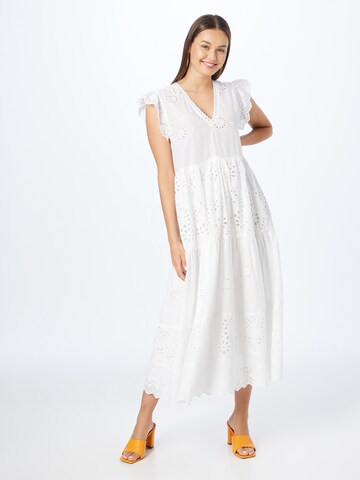 Warehouse - Vestido de verão em branco: frente