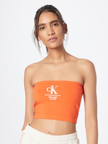 Calvin Klein Jeans Top - oranžová: predná strana