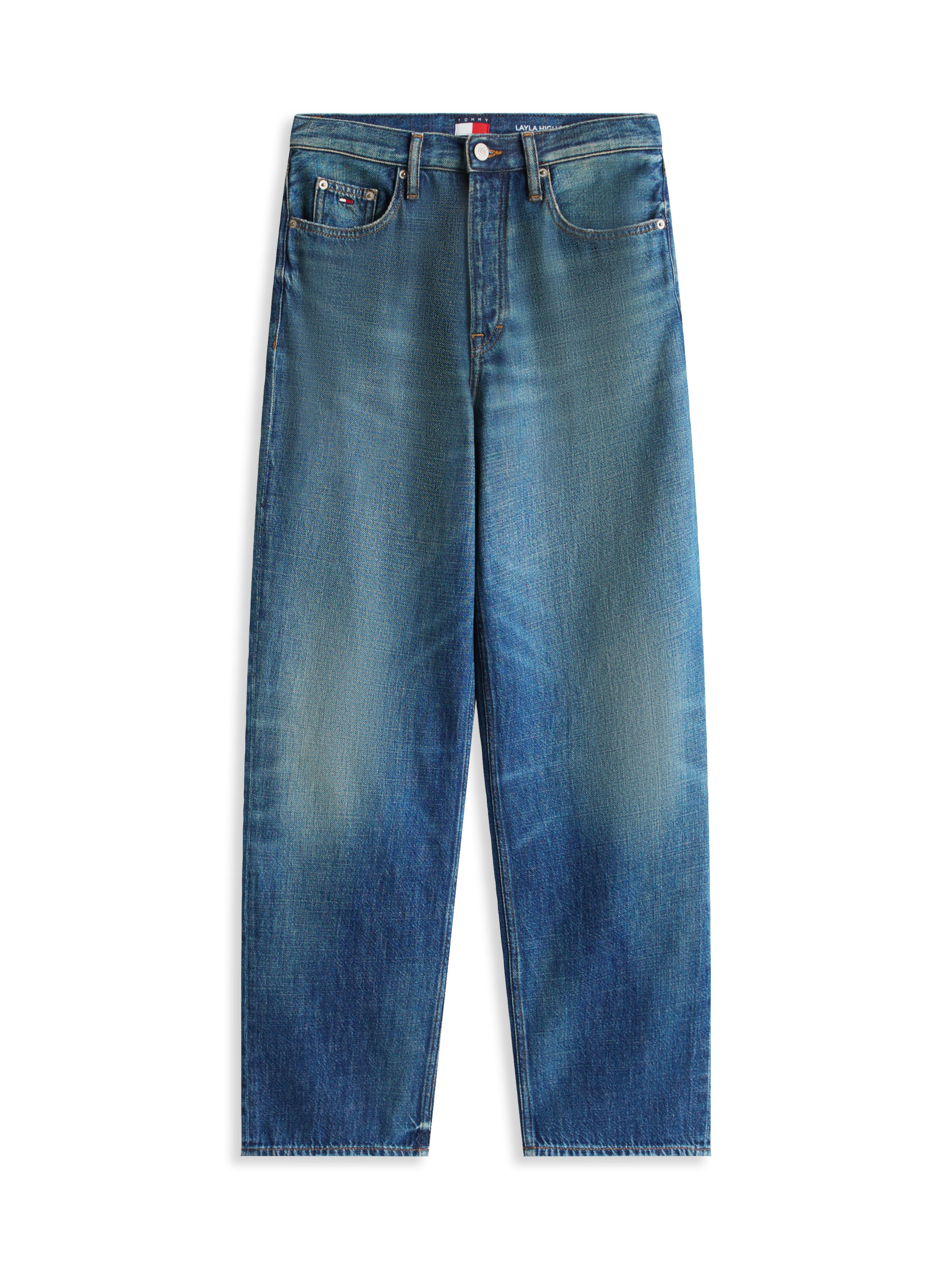 Tommy Jeans Широка кройка Дънки 'LAYLA' в синьо: отпред